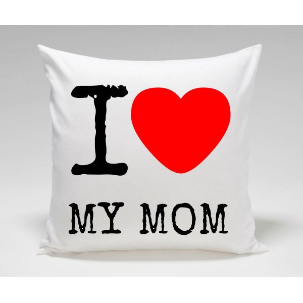 I Love My MOM Mothers Day Plush Decorative Cushion